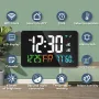 LEDグラフィティ時計 自動時間校正 Wi-Fi 温度と湿度 原子時計 ミラー時計 4段階の明るさ調整