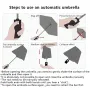 8-Rib Travel Umbrella Windproof Automatic Open and Close Multicolor Portable Rain Sun Protection for All Weather Conditions