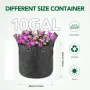 1PCS 5/10 Gallon Grow Bags Heav Duty Thickened Nonwoven Plant Fabric Pots With Handals
