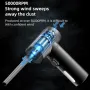 2 In 1 6000mAh Cordless Portable Digital Display Air Duster Blower Vacuum Cleaner Portable Car Vacuum Cleaner Compressed Air Blower for Keyboard Computer Car Washing