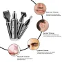 Kemei 4-in-1 Nose Ear Hair Trimmer with High-Quality Stainless Steel Blades Washable and Replaceable Trimming Head Compact Portable Design 60 minutes Working Time with Charging Indicator