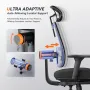 Newtral MagicH-BP Ergonomic Chair with Footrest - Home Office Desk Chair with Auto-Following Lumbar Support, 4D Armrest, Seat Depth & Height Adjustable, 96°-136° Reclines