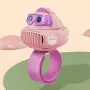 Dinozor Projeksiyon Saat Fan Mini Taşınabilir Karikatür El Tipi Fan USB Şarj Edilebilir Soğutucu Fan