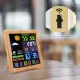 AGSIVO Wireless Touch Screen Digital Weather Station Alarm Clock Indoor Outdoor Thermometer Humidity Display With Atomic Clock / Forecast Station / Calendar / 12/24H / Snooze / USB Charger