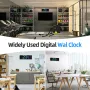 16 Inch Large LED Digital Wall Clock With Remote Control Dymamic RGB Display Automatic Brightness Date Temperature Night Light Gym Clock Suitable For Living Room Bedroom Office Wall Decoration