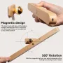 Cordless Mirror Front Light USB LED Night Light Makeup Light Wooden LED Night Light USB Magnetic Mirror Fill Light Touch Wall Lamp Kitchen Cabinet Light Bedside Lamps