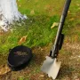 Bärbar hopfällbar multifunktionell trädgårdsspade med extra verktyg utomhus bergsklättring liten minispade fiske campingspade spade
