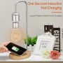 Levitating LED Light Art Piece Wireless Charging 6 Inch 2-5W Energy Efficient Black/Silver Night Light for Bedside & Study