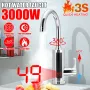 Vòi nước nóng điện tức thời AGSIVO 3000W không cần bình chứa Màn hình LED kỹ thuật số bằng thép không gỉ Phích cắm EU cho nhà bếp Phòng tắm