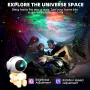 LIXINCORDA Astronaut Starry Sky Projection Lamp Starry Sky Atmosphere Night Light Astronaut Nebula Projector Lamp