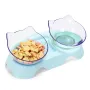 Cat Double Bowl Non-slip Pet Food Water Feeder Dish Elevated Stand Pet Supplies Puppy