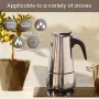 Godmorn Stovetop Espresso Maker Moka Pot 450ml/15oz/9 cup Classic Cafe Percolator Maker Stainless Steel Suitable for Induction Cookers