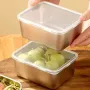 6Pcs/set Sealed Storage Box Set with Lid 316 Stainless Steel Fresh-Keeping Box Vegetables Fresh Refrigerator Food Kitchen Organizer Storage Container Crisper