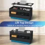 Versatile Lift Top Coffee Table with LED Lights High Gloss Surface Storage Compartment Drawers Adjustable Height P2 Grade Particle Board Strong 220 lbs Capacity Ideal for Living Room Office Bedroom