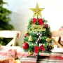 Christmas Tree With LED Lights 50cm Christmas Tree With Hanging Ornaments Star Tree Decorations Table Decorations for Office Home Kitchen
