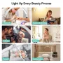 Janolia Staande lamp Wimperlicht voor Wimpertechniek LED Halve Maanlamp Wimperlamp Esthetische Lamp Verstelbare Helderheid 360° Draaibaar voor Wimpertechniek Tattoo Schoonheid
