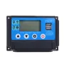 Excellway® 12V 24V 10/20/30/40/50A Auto Solar Panel Solar Charge Controller Battery Charge Adapter USB LCD Display