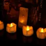 12 candele LED elettroniche con telecomando, temporizzazione, lacrime, decorazioni natalizie, per matrimonio, compleanno, confessione, candela flash con telecomando a 2 tasti