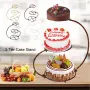 3 Tier Iron Cake Stand 60cm Height Wedding Birthday Party Display Decorations