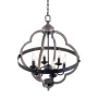 [USA Direct] 6-Light Candle Style Geometric Chandelier Industrial Rustic Indoor Pendant Light Without Bulbs