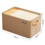Steel Frame Non-Woven Fabric Storage Box Khaki Colour Space Saver Organizer for Home Dorm Clothes Pants Multiple Sizes Available