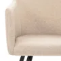 Dining Chairs 4 pcs Cream Fabric