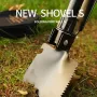 Bärbar hopfällbar multifunktionell trädgårdsspade med extra verktyg utomhus bergsklättring liten minispade fiske campingspade spade