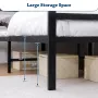 Lusimo Full Size Bed Frame with Headboard No Box Spring Needed 14 inch Full Metal Platform Bed Frame Easy Assembly Anti-Slip