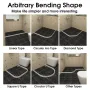 1.5m Bathroom Kitchen Foldable Water Stopper Dam Self-adhesive Rubber Shower Water Barrier