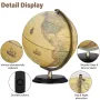 12\ Illuminated World Globe 720° Rotating Education Cartography Map W/ LED Light