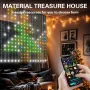 iDeal LED Control Intelligent Colorful Point Control Curtain Light 160x160cm Smart Curtain Lamp 256PCS RGB Lamp Bead IP65 Waterproof