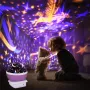 Bakeey Automatic Rotating Starry Sky Projection Lamp Star Moon Colorful Diamond Starlight Projector USB LED Night Light