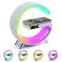 AGSIVO 4'ü 1 arada 15W Kablosuz Şarj Cihazı RGB Işıklı Çalar Saat bluetooth Hoparlör Uygulama Uzaktan Kumandası Qi özellikli Akıllı Telefon için iPhone 14 Pro Max için Samsung Galaxy S23 Ultra için Xiaomi 13