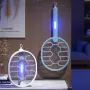 AGSIVO 3 In 1 3000V Cordless Rechargeable Electric Mosquito Bug Zapper Foldable Handheld Mosquito Killing Lamp