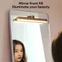 Cordless Mirror Front Light USB LED Night Light Makeup Light Wooden LED Night Light USB Magnetic Mirror Fill Light Touch Wall Lamp Kitchen Cabinet Light Bedside Lamps