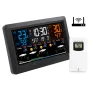 Tuya Smart WiFi Weather Clock with TuyaSmart Connectivity Indoor Outdoor Temperature Humidity Monitor Digital Alarm Forecast UV Index RF433 Long-Range Control