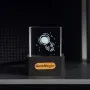 Transparent Mini WiFi Weather Clock GIFTV Smart Weather Station with GIF Animation Album Holographic Creative Gift Photo Display Crystal Cube