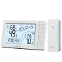 BALDR Weather Station Digital Thermometer Hygrometer Clock Small Weather Station Electronic Thermometer And Hygrometer With Temperature Humidity Time And Week Function
