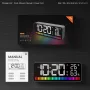 Multifunction 1200mAh Rhythm Light Bar LED Dual Alarm Clock 15 RGB Color Sound Control Night Light Digital Thermometer Hygrometer Audio Companion