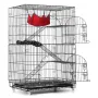 PawGiant 4-Tier Cat Cage, Cat Playpen Kennel Crate Chinchilla Rat Box Cage Enclosure with Ladders, Platforms Beds, Latches Tray Hammock