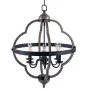 [USA Direct] 6-Light Candle Style Geometric Chandelier Industrial Rustic Indoor Pendant Light Without Bulbs
