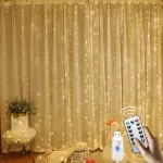 8 Mode Remote Control Timing USB Copper Wire Light LED Curtain Light String Christmas Holiday Room Decoration Lantern Garland Light