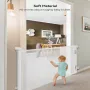 Retractable Baby Gate 33''Tall Extends to 55''Wide Baby Gates for Stairs Doorway