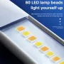 USB Charging 40cm LED Night Light 3 Color Adjustable 80LED 9 Levels Brightness Adjustment for Live Streaming Vlogging Makeup Photography