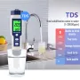 Misuratore di salinità 5 in 1, test dell'acqua PH/TDS, test TIF/EC/temperatura, test multifunzionali della qualità dell'acqua TIF con display LCD