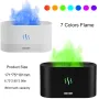 Colorful Flame Aroma Diffuser USB Powered Atmosphere Decorative Lamp Creative Humidifier Light for Bedroom Office