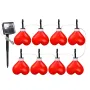 1 To 8 Solar Red Love Valentine's Day Courtyard Garden Decorative Love Chandelier Lights Outdoor Garden Lamp for Holiday Celebration