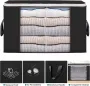 90L Large Capacity Waterproof Clothes Storage Bags Dustproof Quilt Blanket Storage Bags w/ Zipper