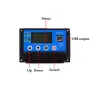 Excellway® 12V 24V 10/20/30/40/50A Auto Solar Panel Solar Charge Controller Battery Charge Adapter USB LCD Display