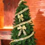 Festive Home Decor Ornament Christmas Tree Decoration Ribbon LED String Lights Christmas Tree Decoration Ribbon Led Light String Lights With Holiday Gift Box Bow Satin Copper Wire Lights